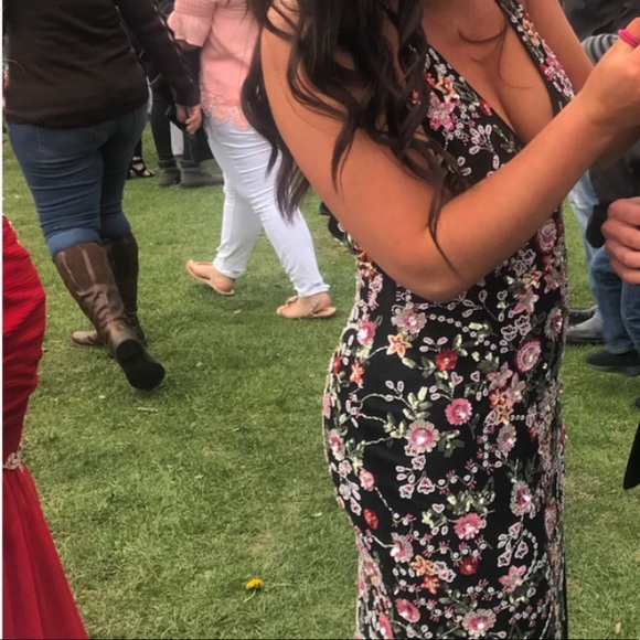 Primavera Long Beaded Prom Dress - Picture 6 of 8